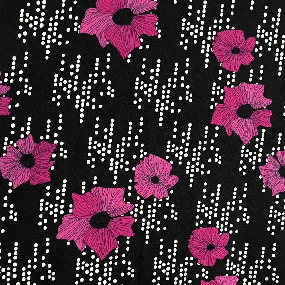 Fighting Eel Floral Black and Purple Sleeveless Dress - Picture 3 of 8